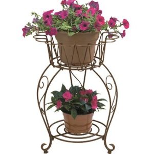 Deer Park Ironworks - Small Round Wave Planter - Natural Patina - Small Deer Park Ironworks - Small Round Wave Planter - Natural Patina - Small