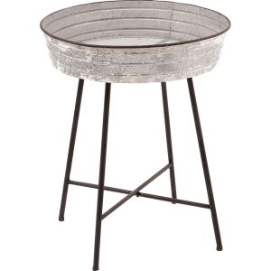 Deer Park Ironworks - Round Planter - Galvanized - XLarge Deer Park Ironworks - Round Planter - Galvanized - XLarge