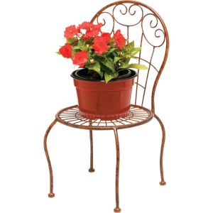 Deer Park Ironworks - Sunburst Chair Planter - Natural Patina Deer Park Ironworks - Sunburst Chair Planter - Natural Patina