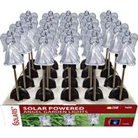 Alpine Corporation - Solar Angel Garden Stake with Blue Led Light - 35 Inch Alpine Corporation - Solar Angel Garden Stake with Blue Led Light - 35 Inch