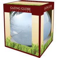 Alpine Corporation - Glass Gazing Globe-Silver-10 Inch Alpine Corporation - Glass Gazing Globe-Silver-10 Inch