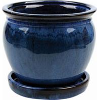Southern Patio - Clayworks Wisteria Planter - Blue - 8 Inch Southern Patio - Clayworks Wisteria Planter - Blue - 8 Inch