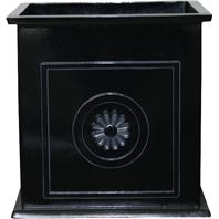 Southern Patio - Colony Square Planter - Black - 16 Inch Southern Patio - Colony Square Planter - Black - 16 Inch