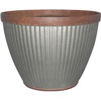 Southern Patio - Pleated Round-Rustic Planter - Galvanized - 20 Inch Southern Patio - Pleated Round-Rustic Planter - Galvanized - 20 Inch