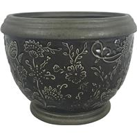 Southern Patio - Gracie Planter - Deep Gray - 8 Inch Southern Patio - Gracie Planter - Deep Gray - 8 Inch