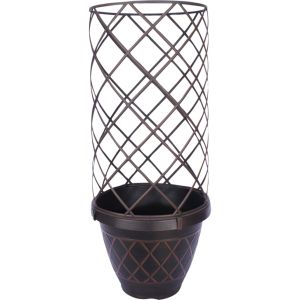Southern Patio - Lacis Trellis Planter - Brown - 15In Southern Patio - Lacis Trellis Planter - Brown - 15In
