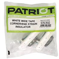 Tru-Test-Patriot Wide Tape Corner & End Strainer Insulator-White-2 Pack Tru-Test-Patriot Wide Tape Corner & End Strainer Insulator-White-2 Pack