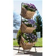 Panacea - 3 Tier Harvest Baskets Planter Stand-16X16X12 Panacea - 3 Tier Harvest Baskets Planter Stand-16X16X12