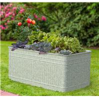 Panacea - Raised Galvanized Trough Planter-Galvanized-40X22X18 Panacea - Raised Galvanized Trough Planter-Galvanized-40X22X18