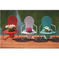 Panacea - Retro Metal Chair Planters-Assorted-19 Inch Panacea - Retro Metal Chair Planters-Assorted-19 Inch