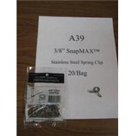 Geotek - Stainless Steel Spring Clip - 3/8 In/20 Pack Geotek - Stainless Steel Spring Clip - 3/8 In/20 Pack