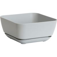 Novelty Mfg - Garden Planter W/Attached Tray - Grey - 12 Inch Novelty Mfg - Garden Planter W/Attached Tray - Grey - 12 Inch