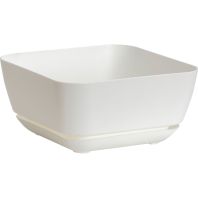 Novelty Mfg - Garden Planter with Attached Tray - White - 12 Inch Novelty Mfg - Garden Planter with Attached Tray - White - 12 Inch