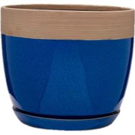 Southern Patio - Clayworks Ana Planter - Navy - 8 Inch Southern Patio - Clayworks Ana Planter - Navy - 8 Inch