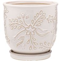 Southern Patio - Clayworks Venice Planter - White - 8 Inch Southern Patio - Clayworks Venice Planter - White - 8 Inch