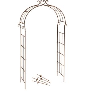 Deer Park Ironworks - Candy Cane Metal Arch - Natural Patina Deer Park Ironworks - Candy Cane Metal Arch - Natural Patina