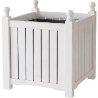 The Master Gardner - Lexington Planter Square - White - 16 Inch The Master Gardner - Lexington Planter Square - White - 16 Inch