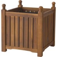 The Master Gardner - Lexington Planter Square - Teak Oil - 16 Inch The Master Gardner - Lexington Planter Square - Teak Oil - 16 Inch