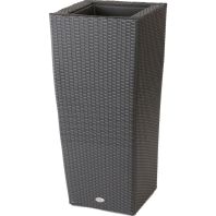 The Master Gardner - Vista Planter Square Resin Wicker with Plastic Liner - Black - 40 Inch The Master Gardner - Vista Planter Square Resin Wicker with Plastic Liner - Black - 40 Inch