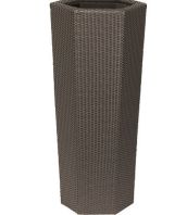 The Master Gardner - Vista Planter Hex Resin Wicker with Plastic Liner - Black - 40 Inch The Master Gardner - Vista Planter Hex Resin Wicker with Plastic Liner - Black - 40 Inch