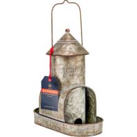 Behrens Manufacturing - Embossed Aged Galvanized Bird Feeder Behrens Manufacturing - Embossed Aged Galvanized Bird Feeder