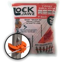 Dare Products Inc - Lockjawz T-Post Insulator - Orange Dare Products Inc - Lockjawz T-Post Insulator - Orange
