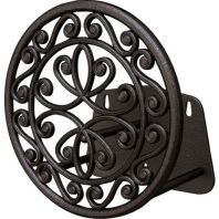 Panacea Products - Quatrefoil Scroll Cast Alum Hose Hanger - Black - Panacea Products - Quatrefoil Scroll Cast Alum Hose Hanger - Black -