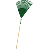 Truper Tools - Tru Tough Poly Leaf Rake - Green/Wood - 48 Inch Truper Tools - Tru Tough Poly Leaf Rake - Green/Wood - 48 Inch