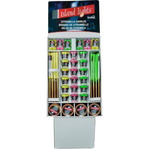 Bond Mfg - Citronella Candle Display - Assorted - 152 Piece Bond Mfg - Citronella Candle Display - Assorted - 152 Piece