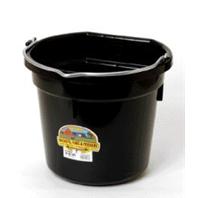 Miller Mfg - P20b Flat Back Plastic Bucket - Black - 20 Quart Miller Mfg - P20b Flat Back Plastic Bucket - Black - 20 Quart