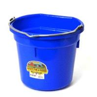 Miller Mfg - P20b Flat Back Plastic Bucket - Blue - 20 Quart Miller Mfg - P20b Flat Back Plastic Bucket - Blue - 20 Quart